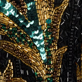 Medium Bob Mackie Boutique 1990s Black and Green Beaded Dress