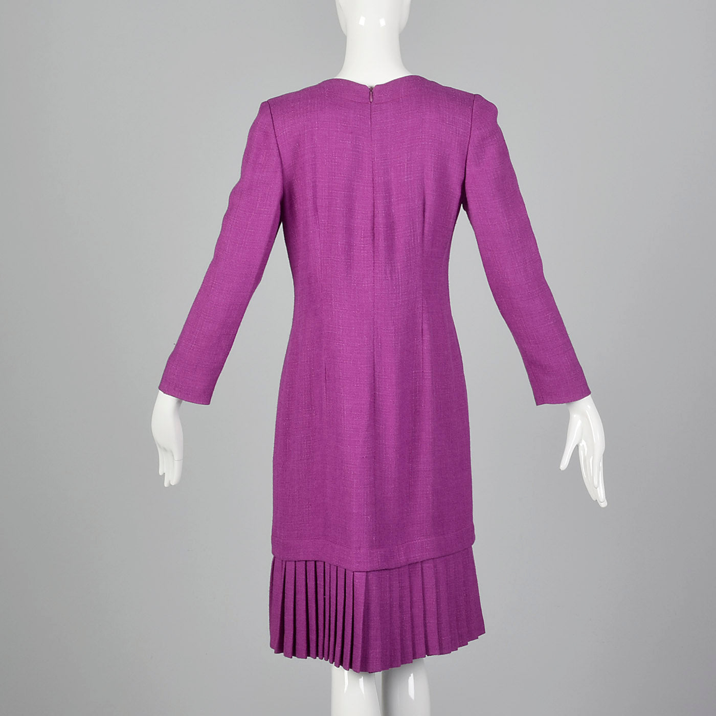 1980s Carolina Herrera Purple Dress