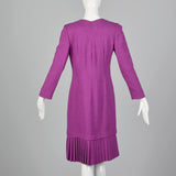 1980s Carolina Herrera Purple Dress