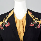 1940s Black Two Piece Set with Sequin Detail