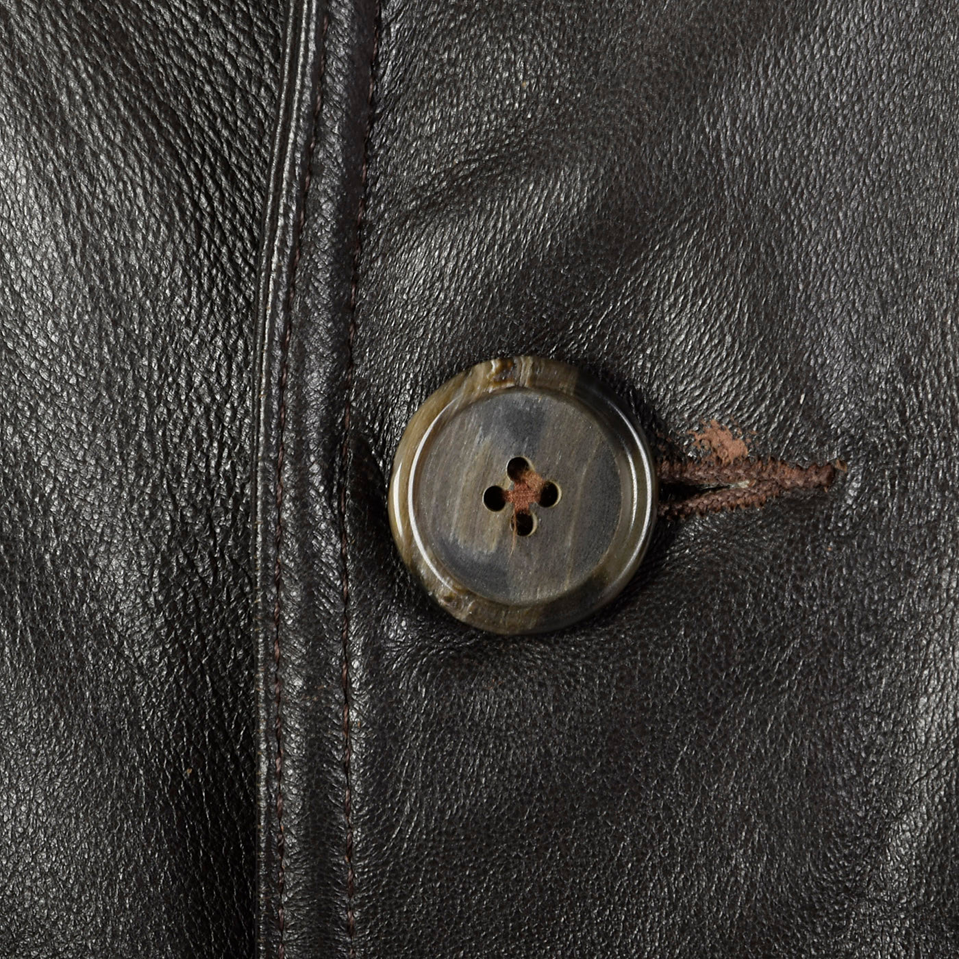 1960s Mens Belted Leather Norfolk Jacket