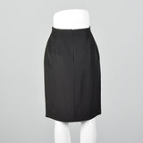1990s Jil Sander Black Pencil Skirt