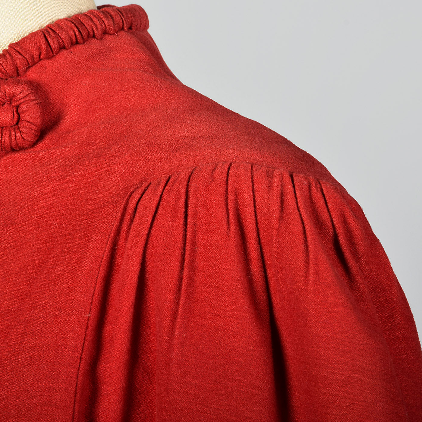 1940s Red Cape with Cocoon Shape