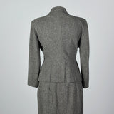 1950s Classic Gray Tweed Skirt Suit