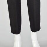 Small 1960s Black Cigarette Pants