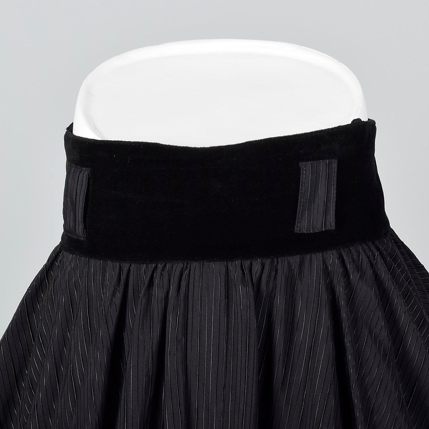 1980s Black Full Circle Skirt