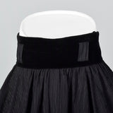 1980s Black Full Circle Skirt