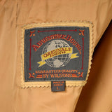Large 1990s Natural Leather Jacket