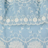 1960s Baby Blue Dress with White Embroidery