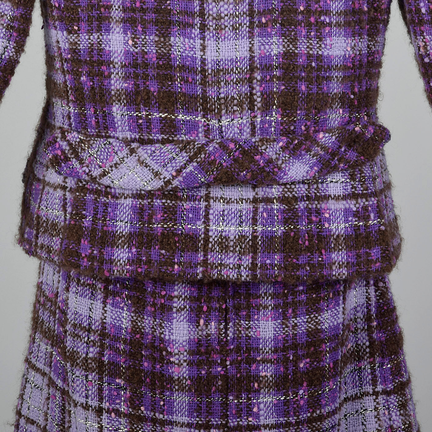 1960s Purple Tweed Dress Set
