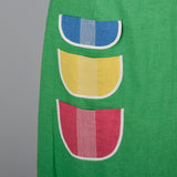 1960s Deadstock Green Mini Skirt with Patch Pockets