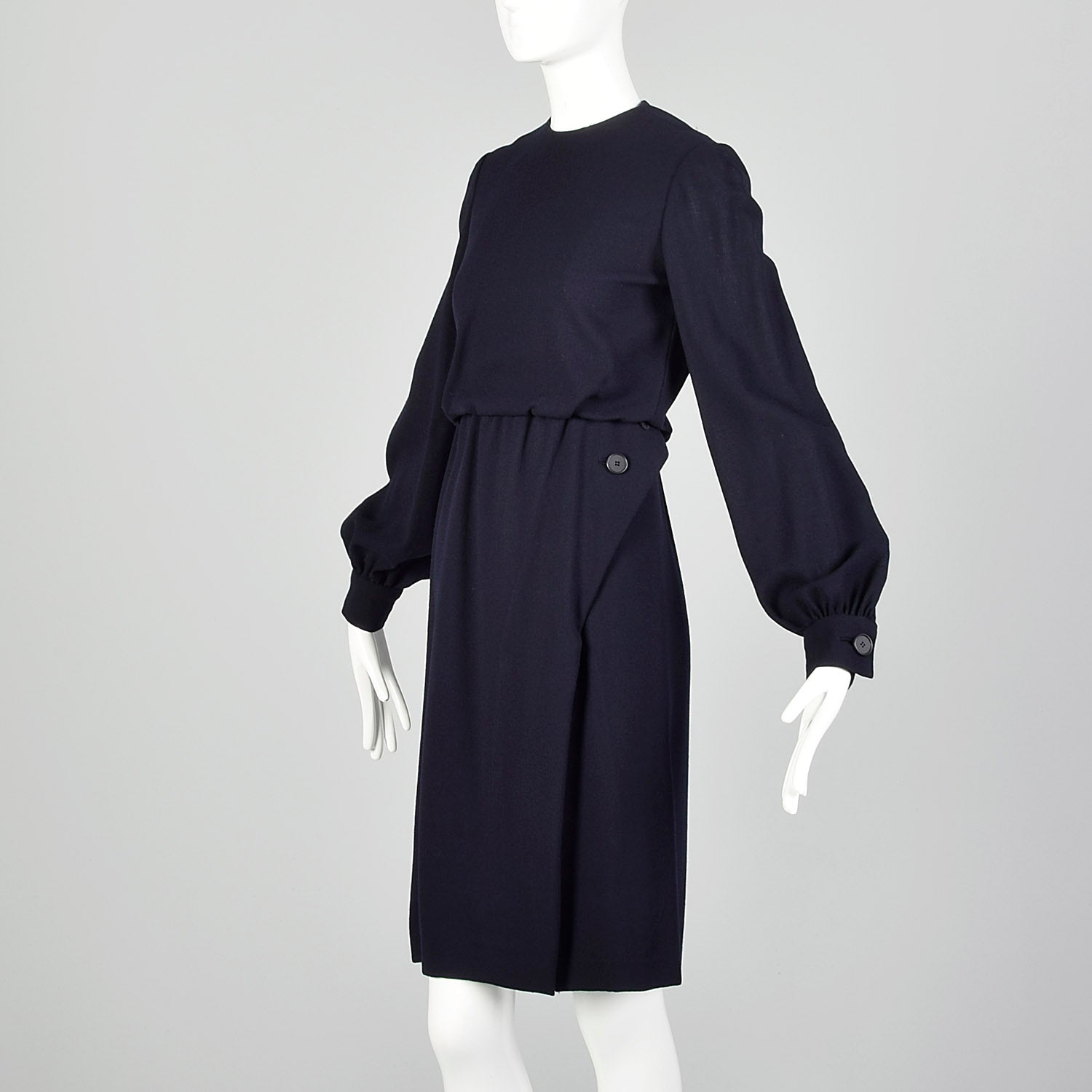 Small Geoffrey Beene 1960s Navy Blue Dress