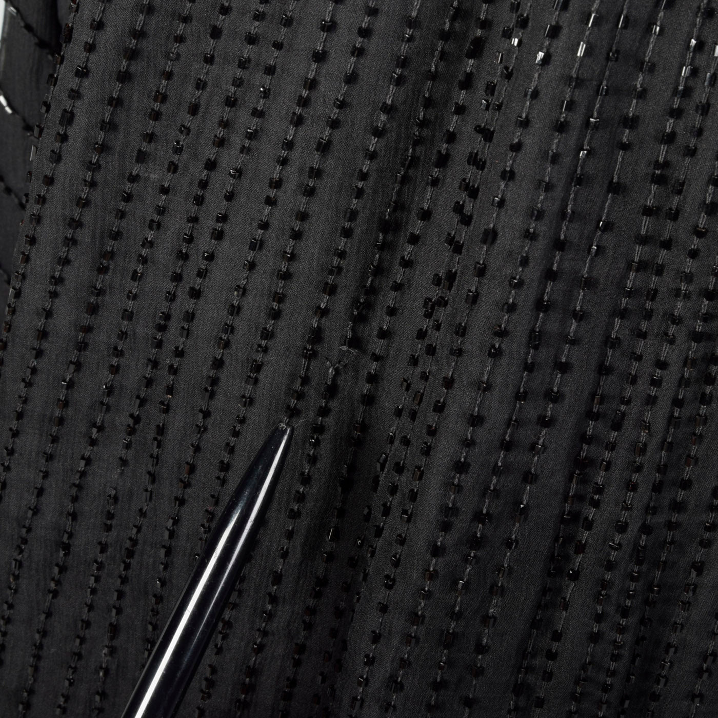 1980s Black Beaded Dress