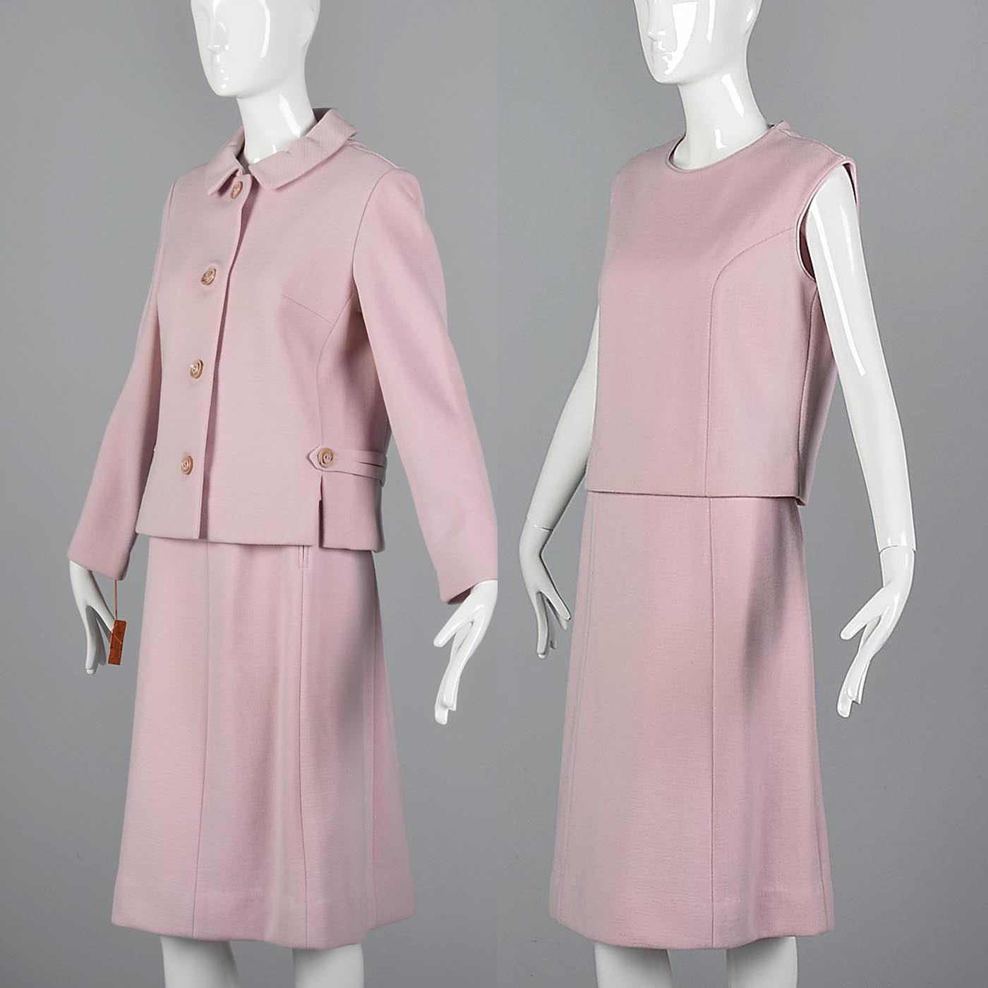 1960s Deadstock Pink Three Piece Suit