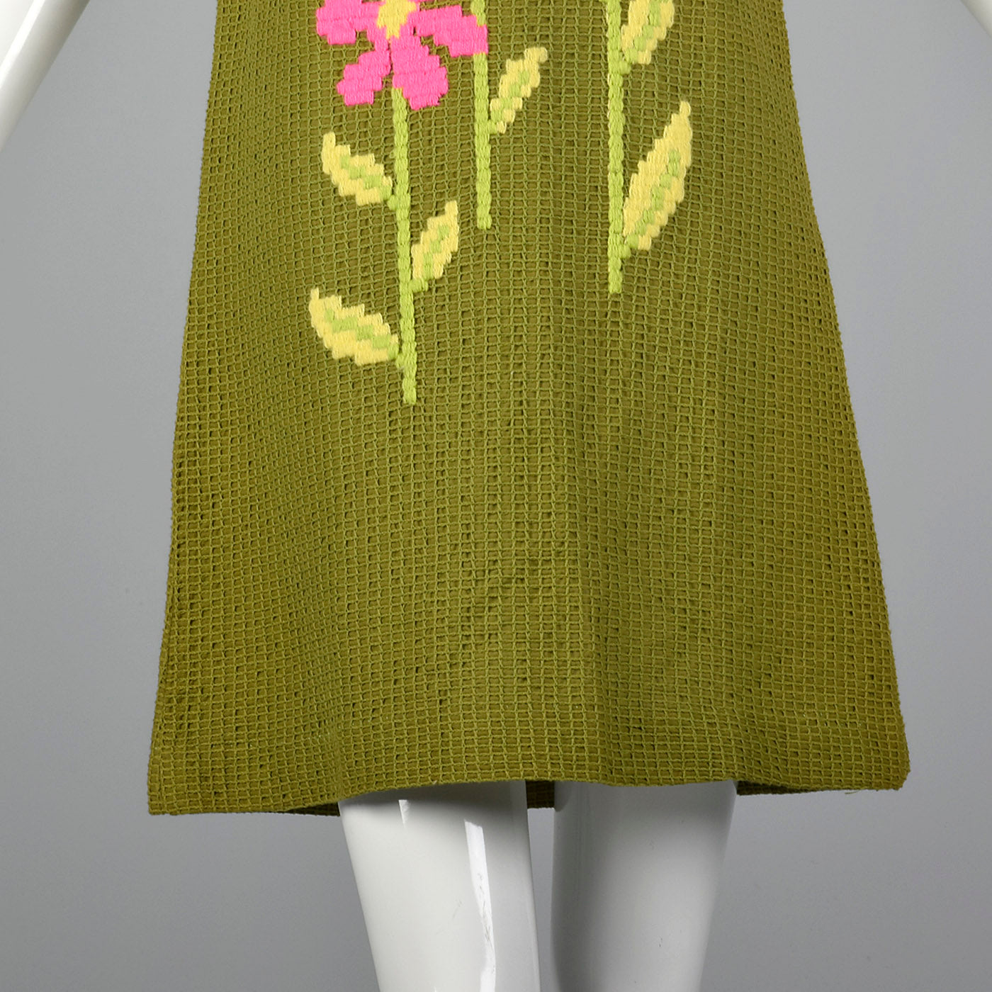 1960s Deadstock Shift Dress with Mesh-Style Overlay