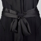 1990s Bottega Veneta Black Dress with Fabric Ties