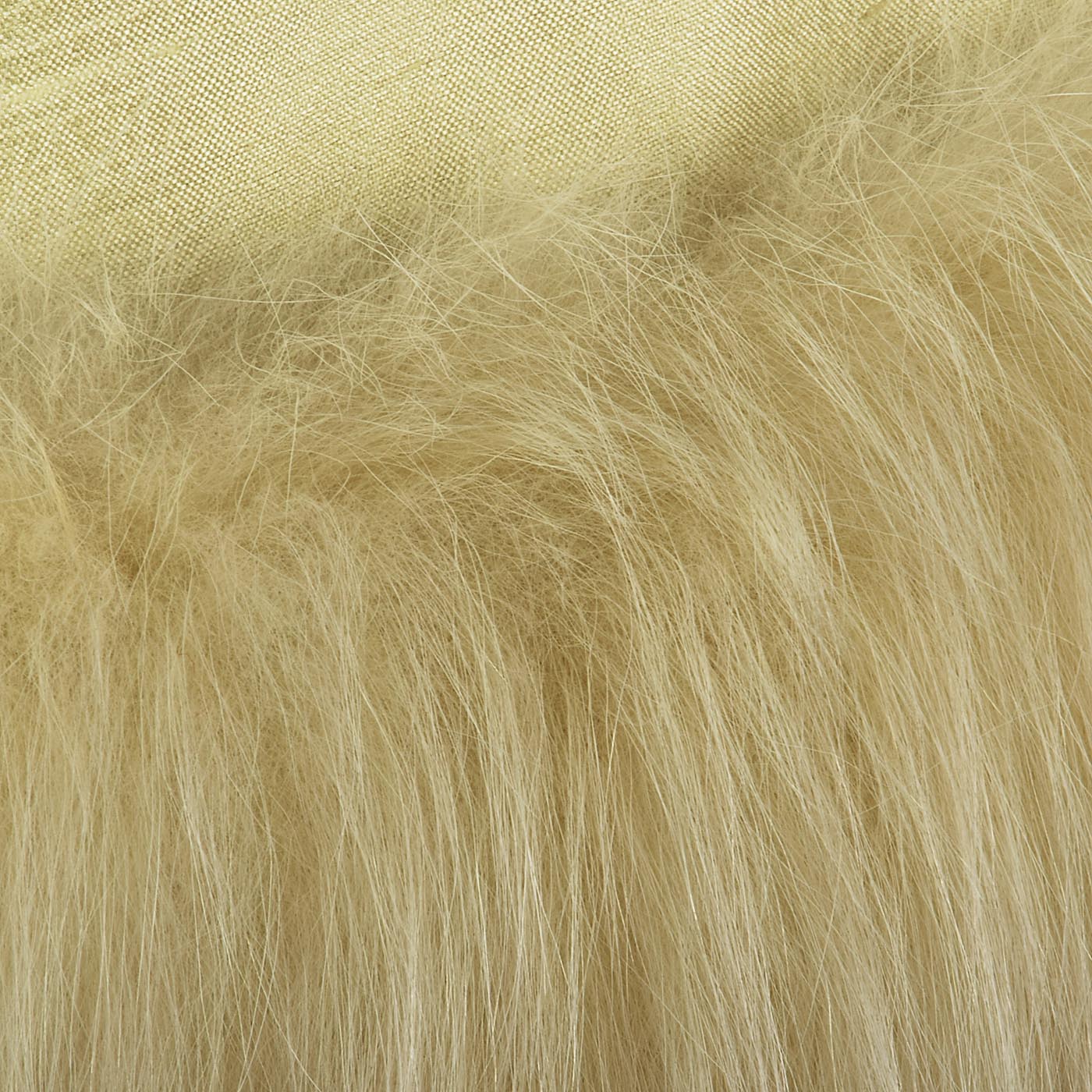 1960s Yellow Silk Cape with Fox Fur Trim