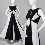 1970s Two Tone Palazzo Pant Jumpsuit
