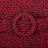 Small 1970s Raspberry Pencil Skirt Winter Coat Tweed Winter Ensemble