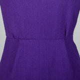 1950s Purple Knit Pencil Dress