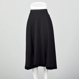 Small 1950s Black Textured Stripe Skirt