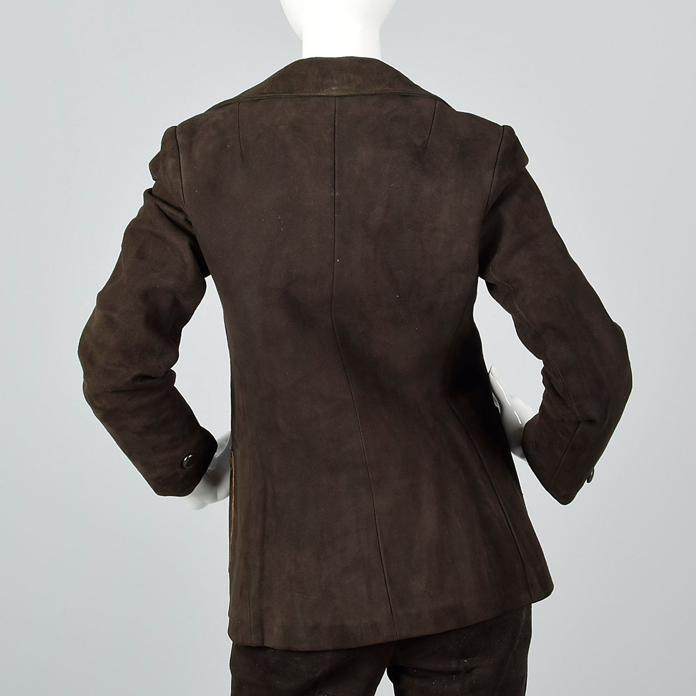 1970s Brown Suede Leather Suit