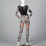 1990s Animal Print Spandex Catsuit