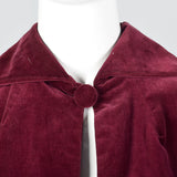 1940s Burgundy Velvet Coat with Mutton Sleeves