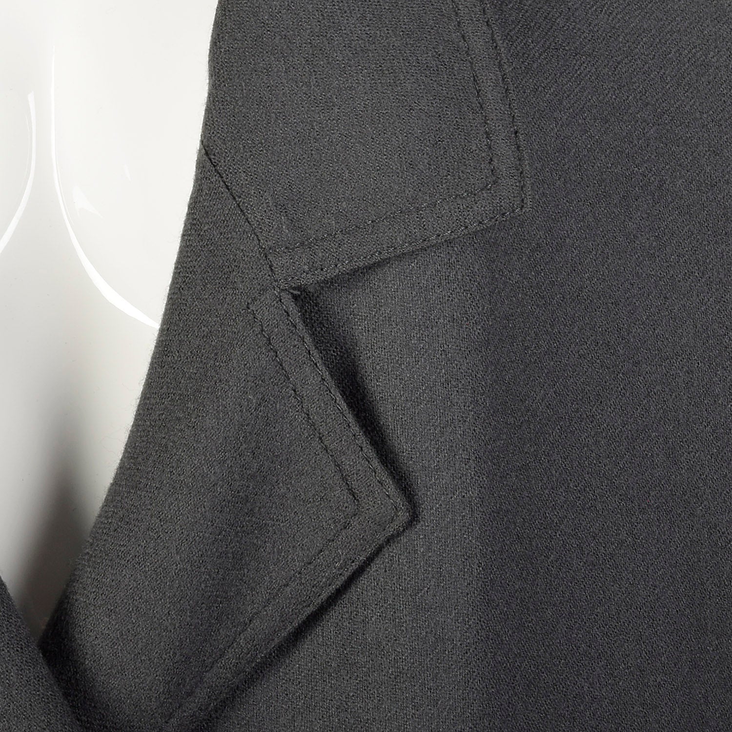 Medium Louis Feraud 1980s Double Breasted Gray Coat