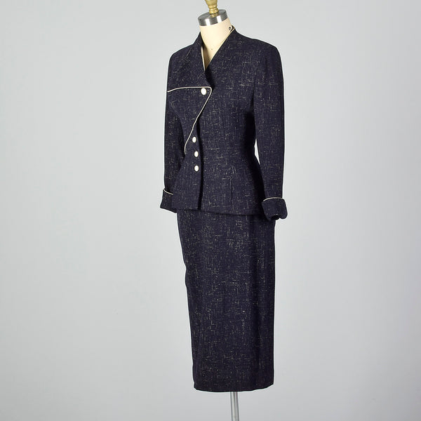 Small Lilli Ann 1950s Skirt Suit in Atomic Fleck – Style & Salvage