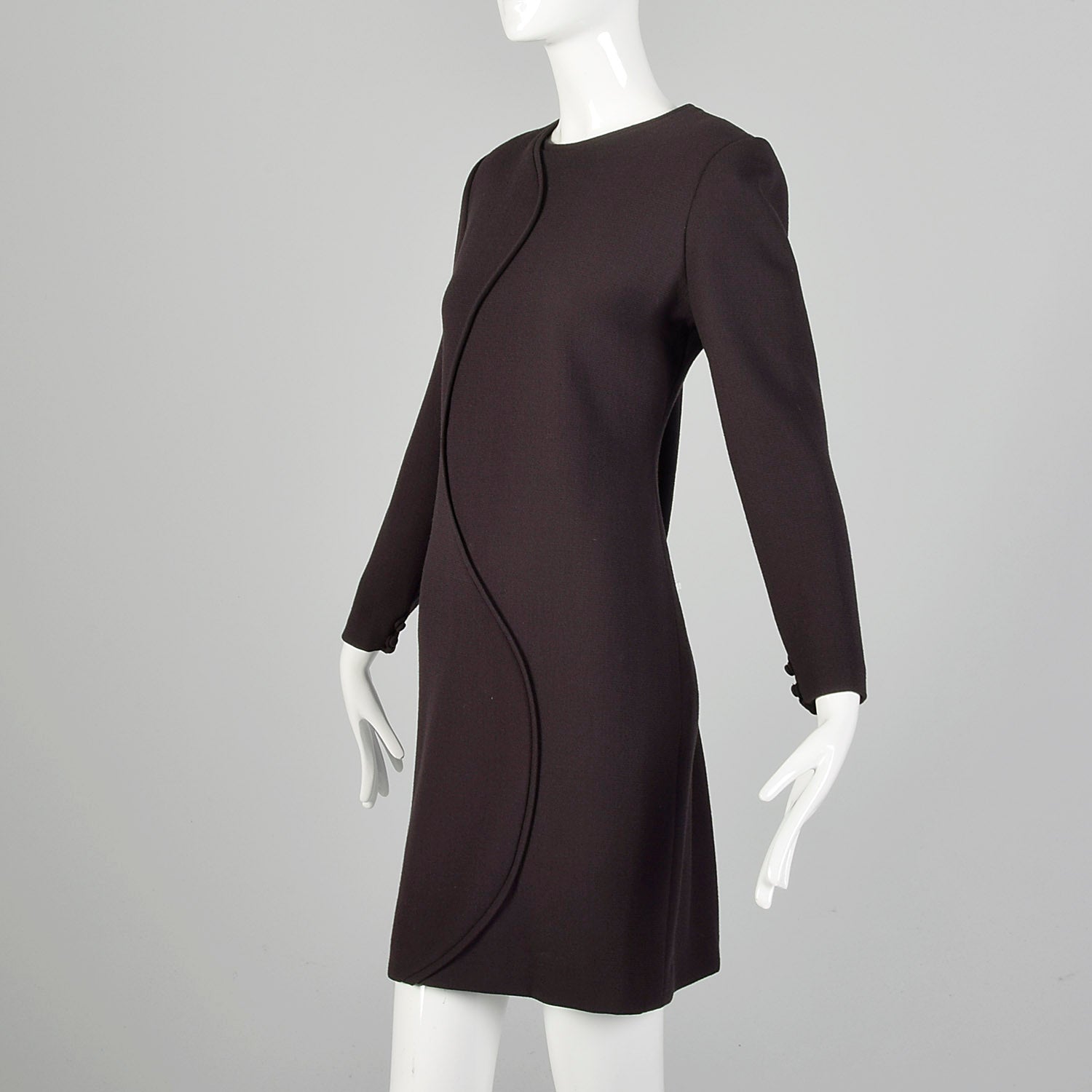 Small Bill Blass 1990s Brown Dress