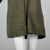 1980s Yves Saint Laurent Fourrures Olive Green Coat