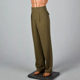 1950s Green Military Pant