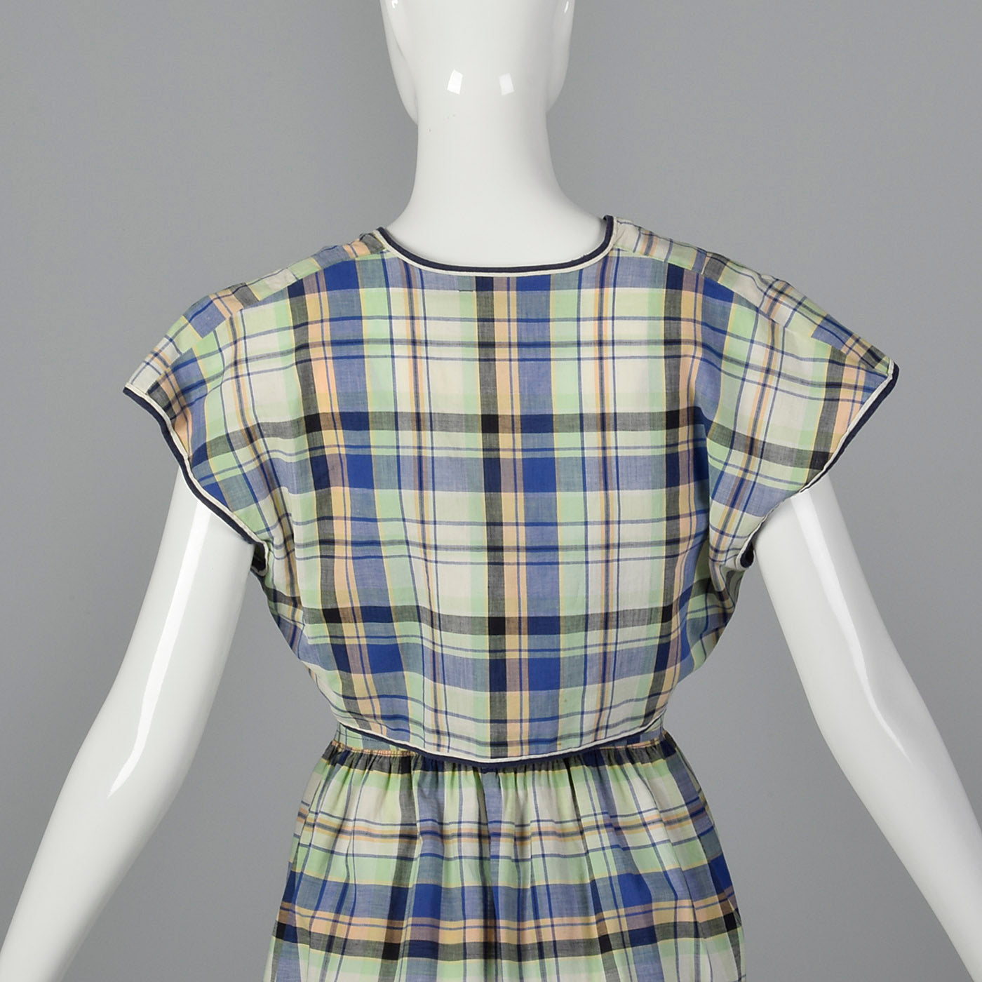 1950s Plaid Dress and Jacket with Patch Pockets