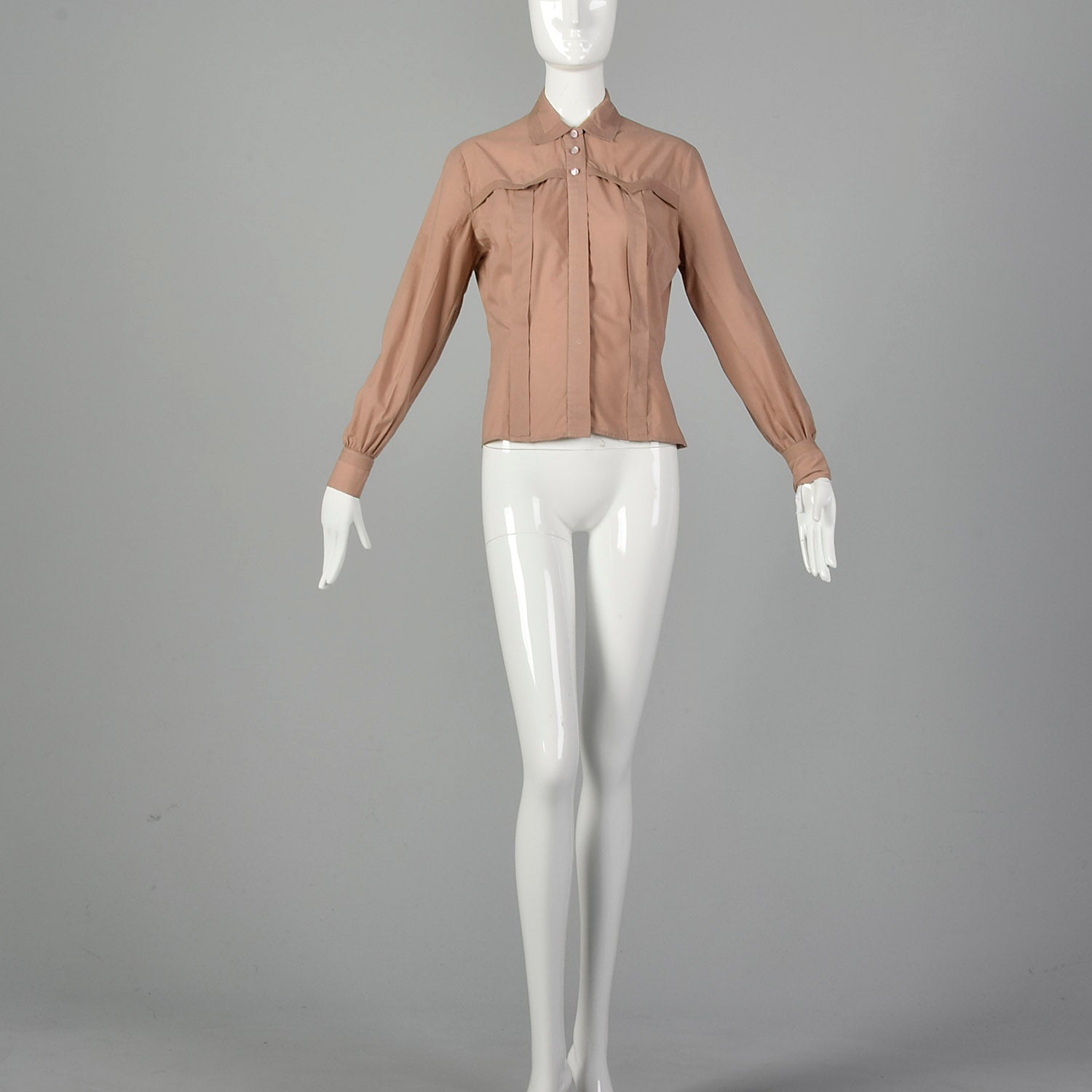 Large 1950s Bonwit Teller Cotton Blouse