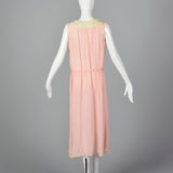 1920s Pink Silk Nightgown with Belt