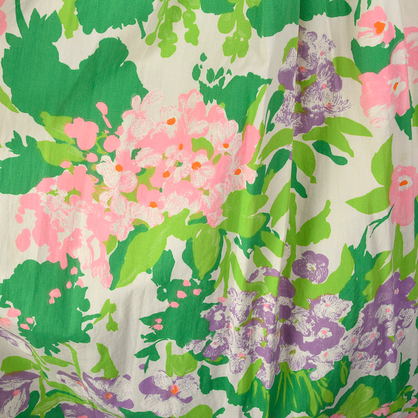 1970s Floral Maxi Dress with Bishop Sleeves
