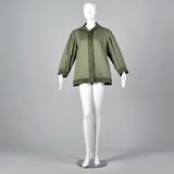 1976 Yves Saint Laurent Russian Collection Loose Green Quilted Jacket
