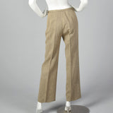 1990s Max Mara Tan Herringbone Two Piece Pant Suit