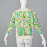 1970s Catalina Printed Boatneck Top