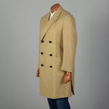 Small 1960s Men's Tan Double Breasted Coat