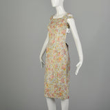 Small 1960s Shayne of Miami Floral Lurex Cocktail Dress