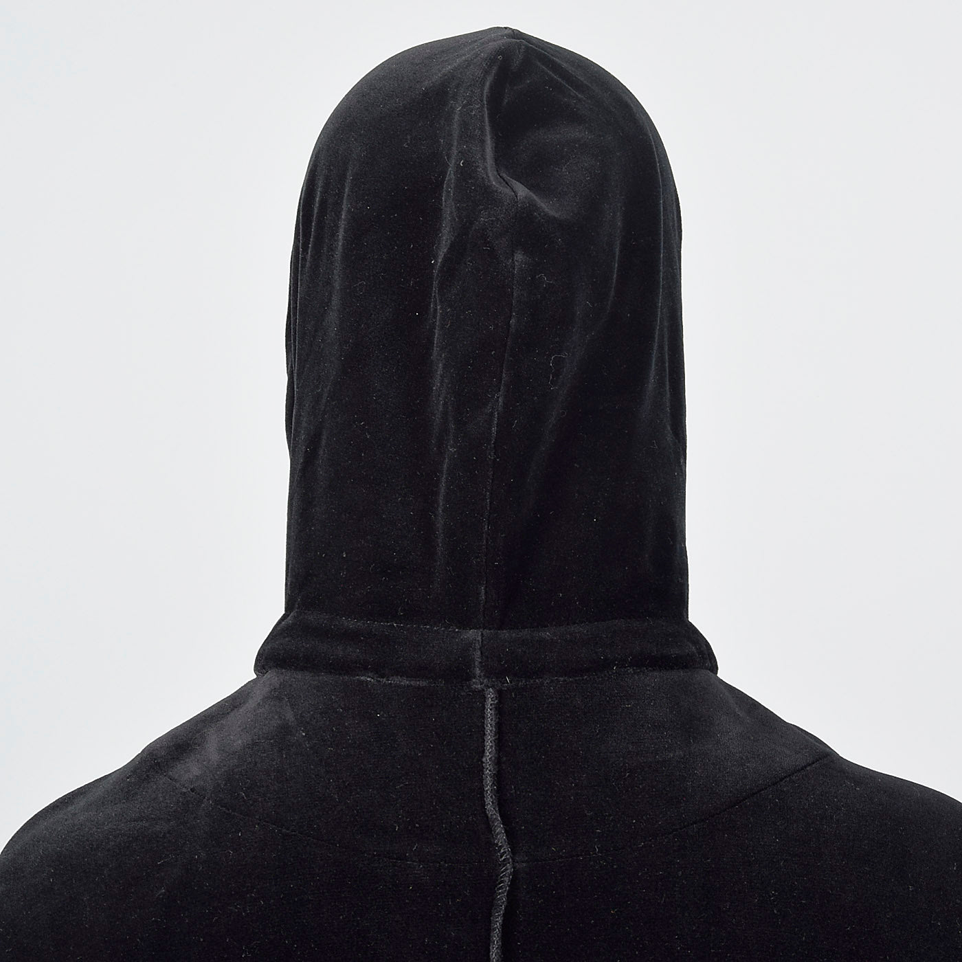 1990s Sonia Rykiel Loose Black Velvet Hooded Coat