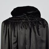 1930s Black Cape with Velvet Trim