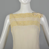 1960s Summer Day Dress with Decorative Eyelets