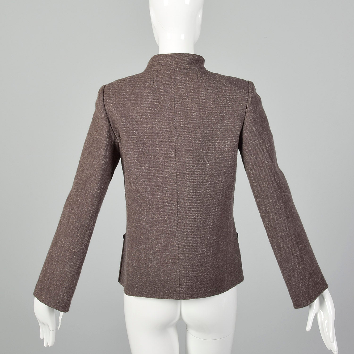 Small 1980s Blazer Jacket with Asian Inspired and symmetrical Details