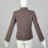 Small 1980s Blazer Jacket with Asian Inspired and symmetrical Details