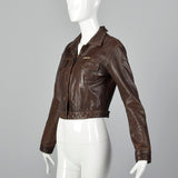 1990s Paco Rabanne Brown Leather Jacket
