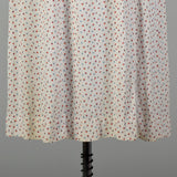 XL 1940s Shirtwaist Day Dress Floral Short Sleeve Summer Volup Cold Rayon