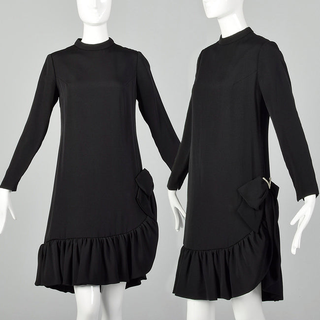 XS Roger Milot for Fred Perlberg 1960s Black Dress